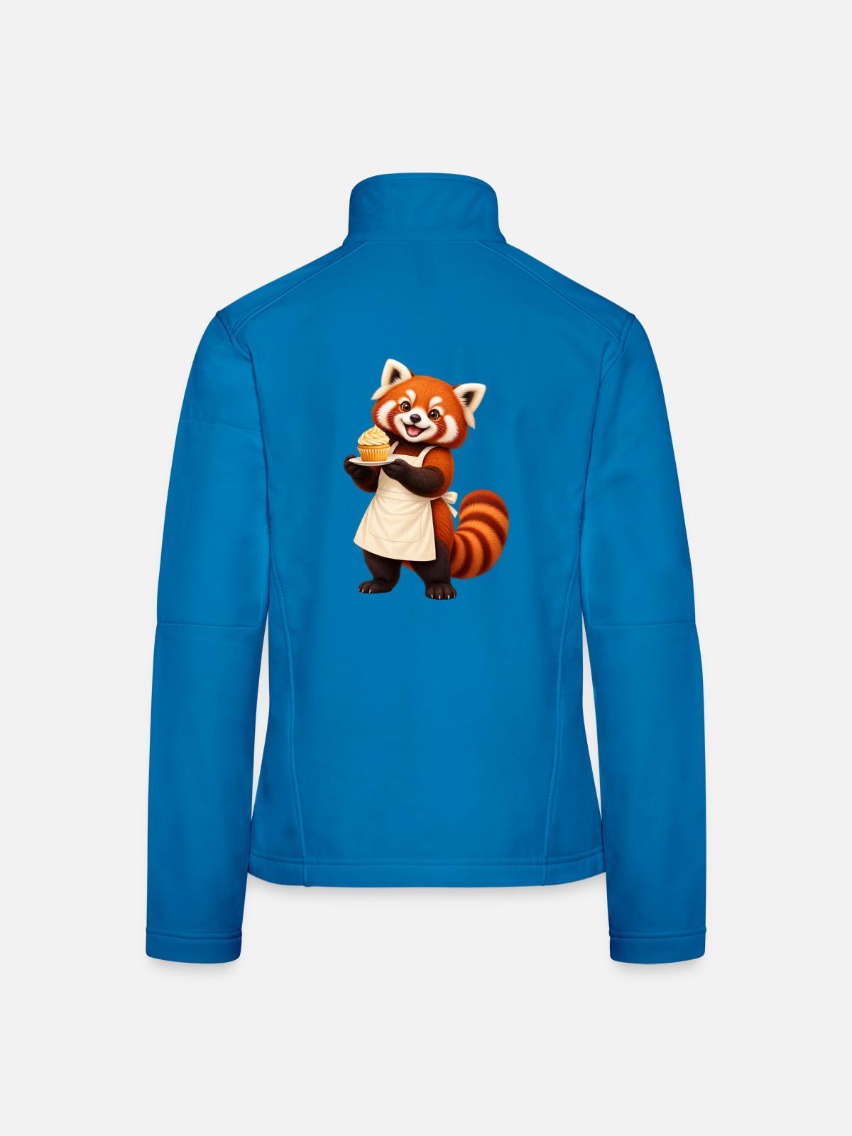 Red Panda Baker mit Cupcake - Frauen Softshelljacke - Lichtblau - Hinten