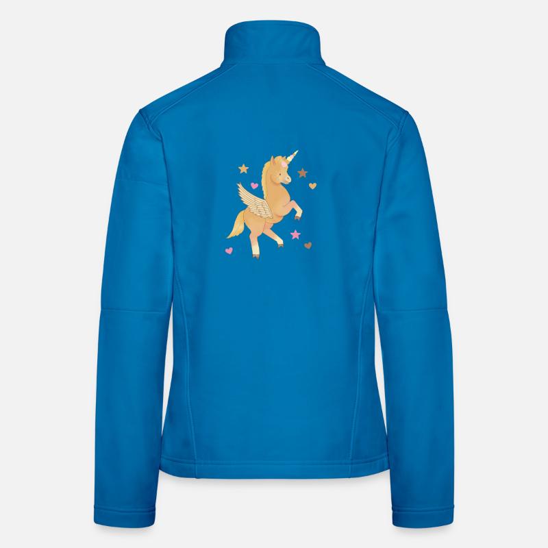 Einhorn, Pferd, Pony, Pegasus - Frauen Softshelljacke - Lichtblau