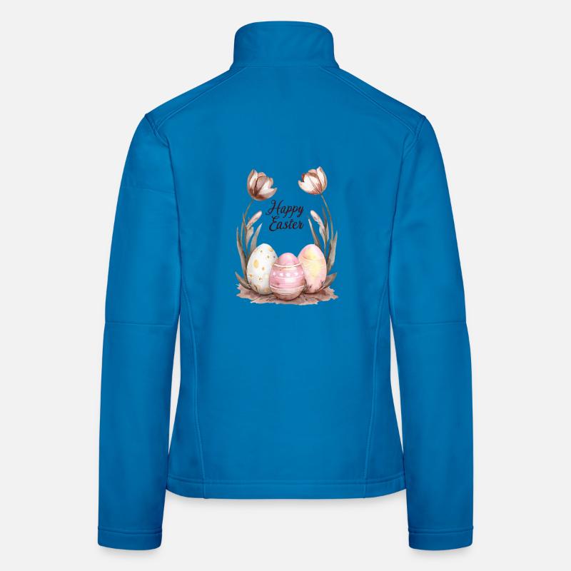 Oeufs Et Fleurs De Pâques Veste en tissu softshell Femme