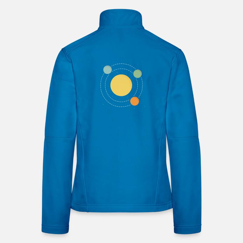Orbite du Soleil Abstrait Print Design Veste en tissu softshell Femme