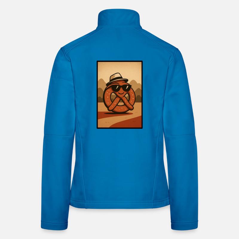 Summer fun with Pretzel between mountains Women's Softshell Jacket