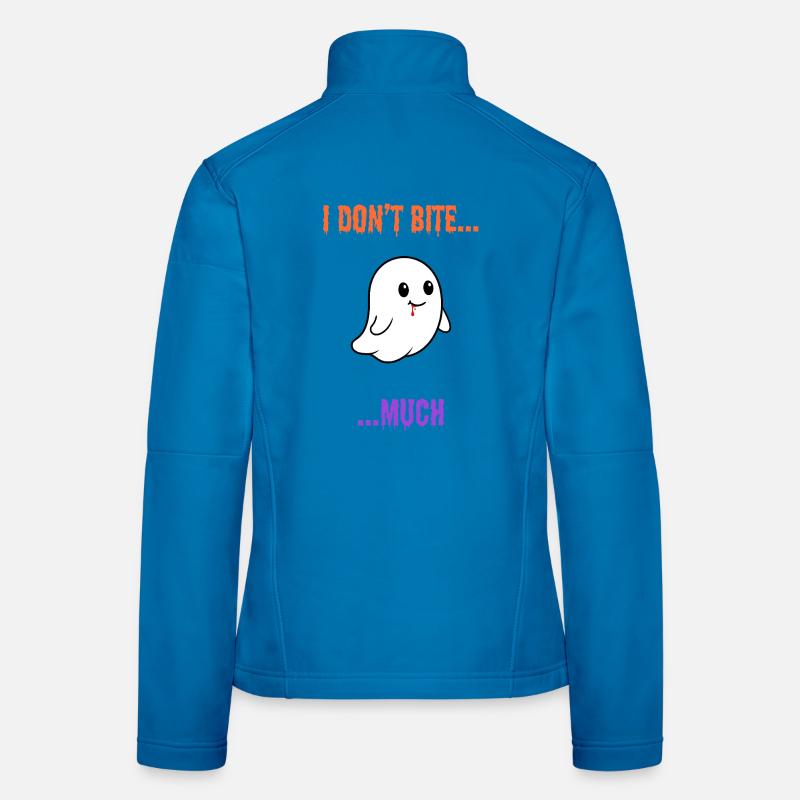 I Don't Bite... Much - Cute Vampire Ghost Women's Softshell Jacket