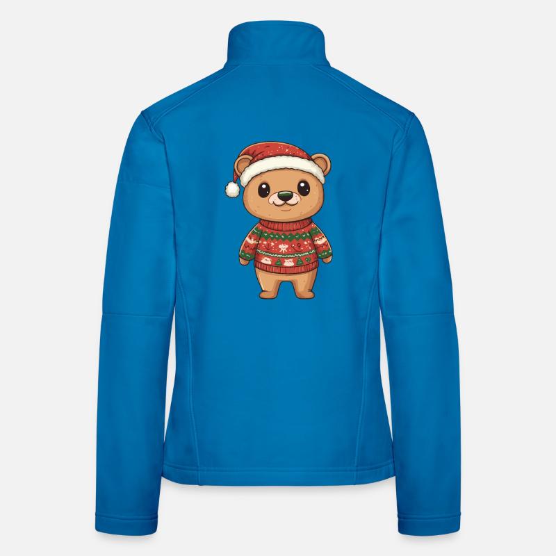 Bear Christmas Women's Softshell Jacket