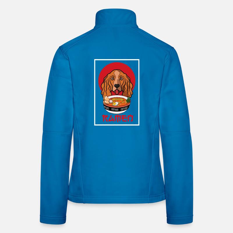Illustration de visage de chien cocker spaniel mignon Veste en tissu softshell Femme