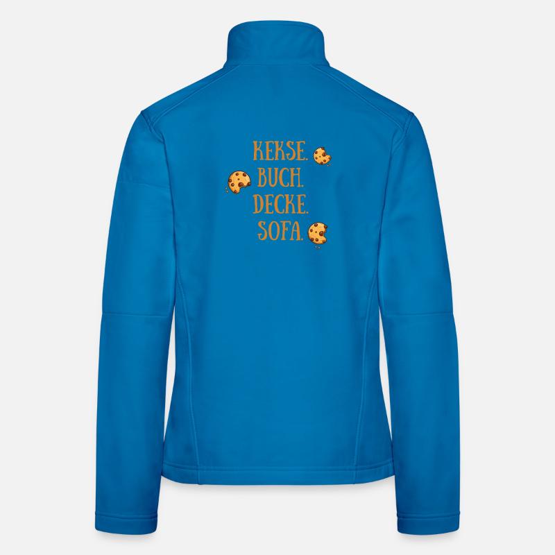Kekse Buch Decke Sofa - Frauen Softshelljacke - Lichtblau