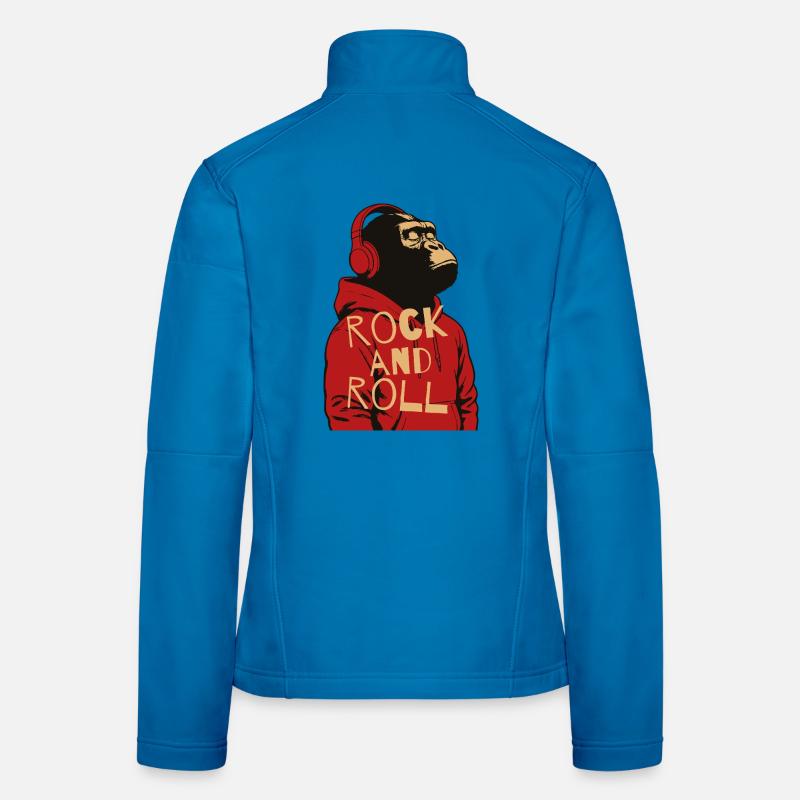 Sweat à capuche Gorilla Rock And Roll Veste en tissu softshell Femme