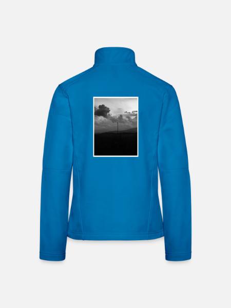 ALLEIN STEHEND. - Frauen Softshelljacke - Lichtblau