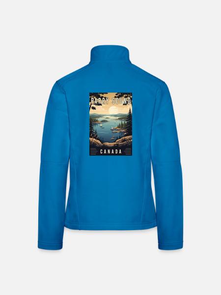 Erleben Sie den Seeblick auf Parry Sound in Kanada - Frauen Softshelljacke - Lichtblau - Hinten