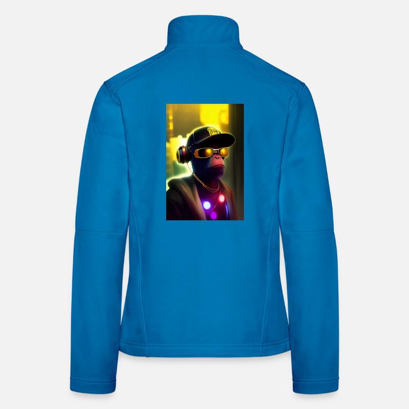 Cool Monkey With Sunglasses Women's Softshell Jacket