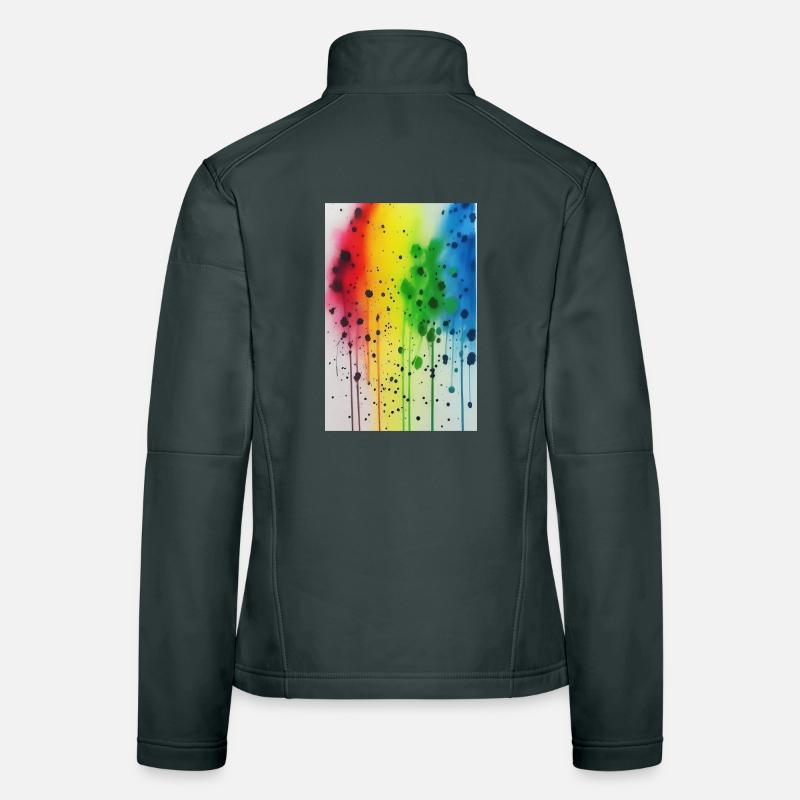 Farbspritzer Frauen Softshelljacke