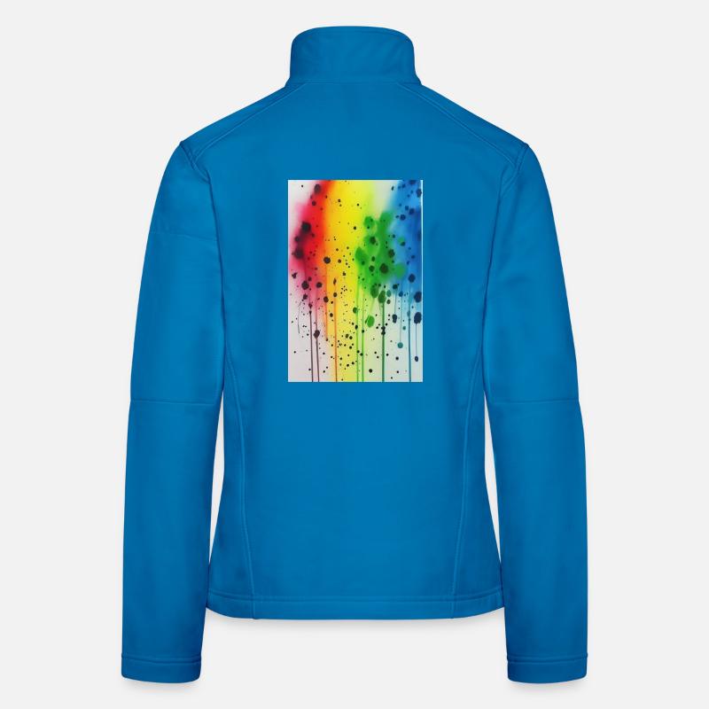 Farbspritzer Frauen Softshelljacke