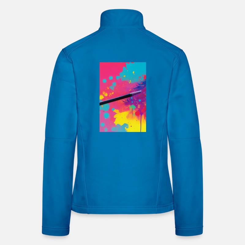 Abstrakte Kunst Frauen Softshelljacke