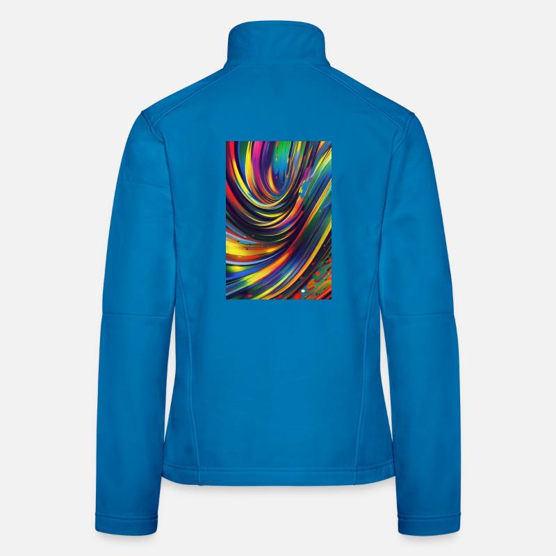 Art abstrait Veste en tissu softshell Femme