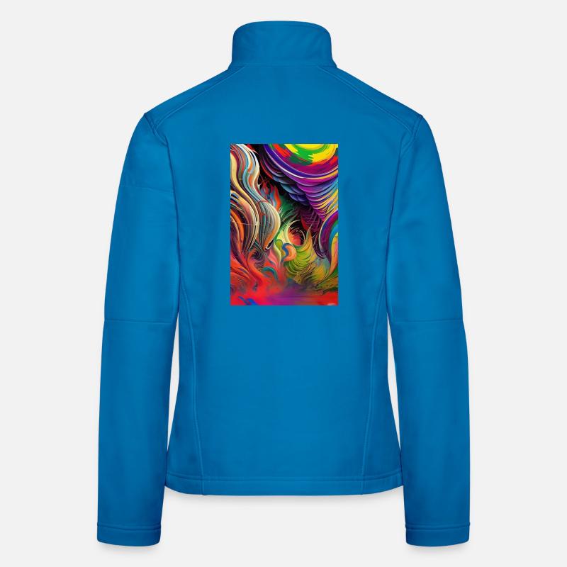 Abstrakte Kunst Frauen Softshelljacke