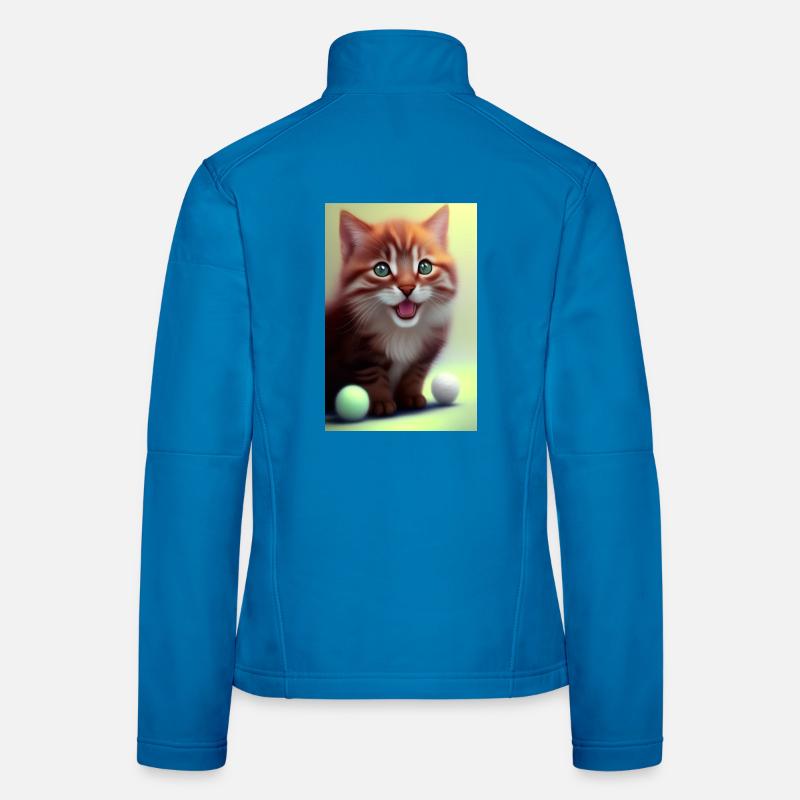 Petit bébé chat mignon Veste en tissu softshell Femme