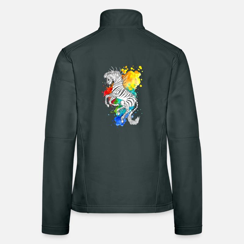 Rayures Veste en tissu softshell Femme
