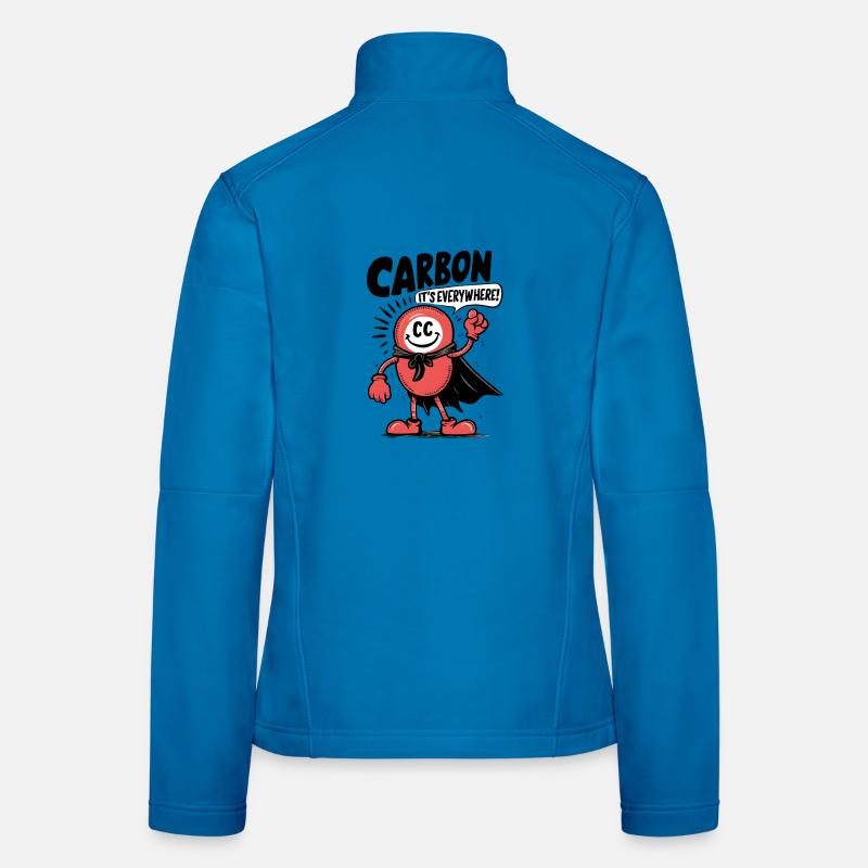 Comic Carbon - It's Everywhere! Women's Softshell Jacket