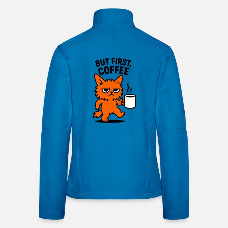 But first coffee cat Women's Softshell Jacket