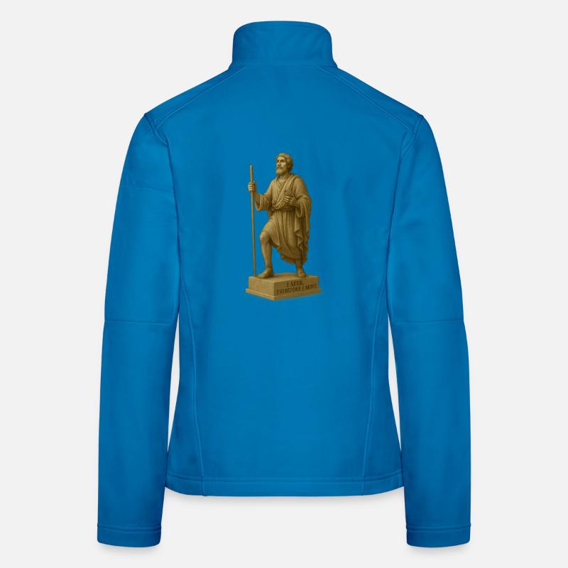 Modern interpretation of the pilgrim - Women's Softshell Jacket - light blue