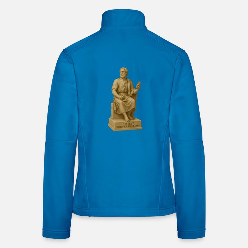 Ancient Philosopher Statue with Smartphone Women's Softshell Jacket