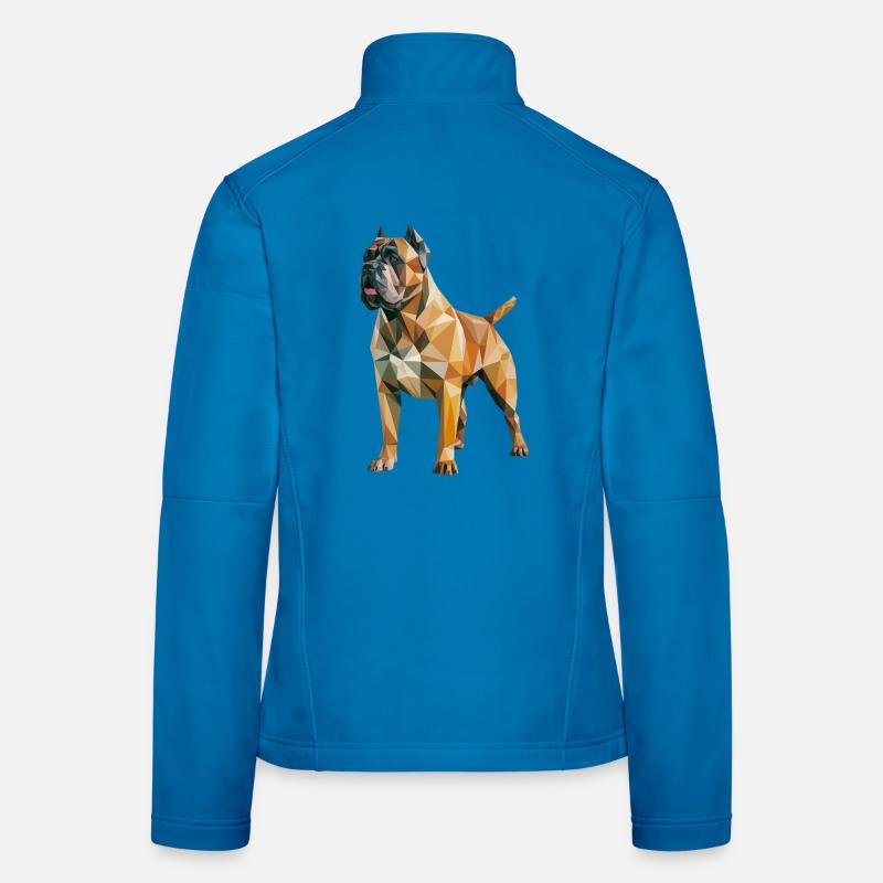 Mastiff - Cooles Low-Poly-Logo Frauen Softshelljacke