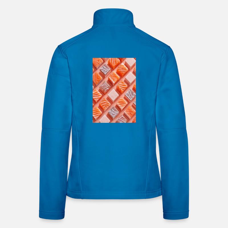 Lachs Tile Candy Grid Frauen Softshelljacke