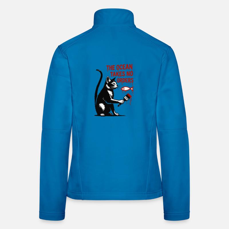 Chat Graffiti Mer Liberté Veste en tissu softshell Femme