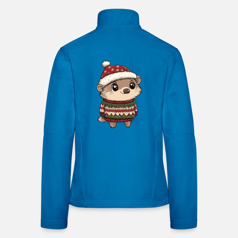 Noël hérisson Veste en tissu softshell Femme