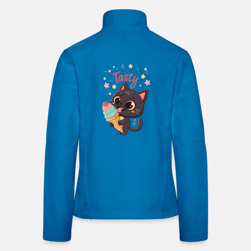 Gourmet-Katze und Eiscreme Frauen Softshelljacke