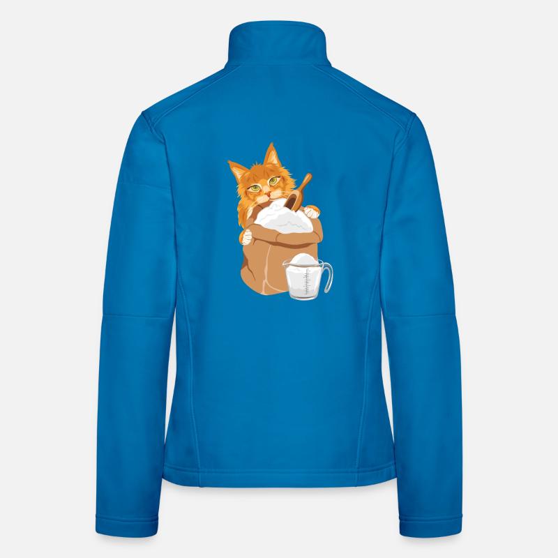 Die rote Katze lugt hinter dem Sack hervor Frauen Softshelljacke