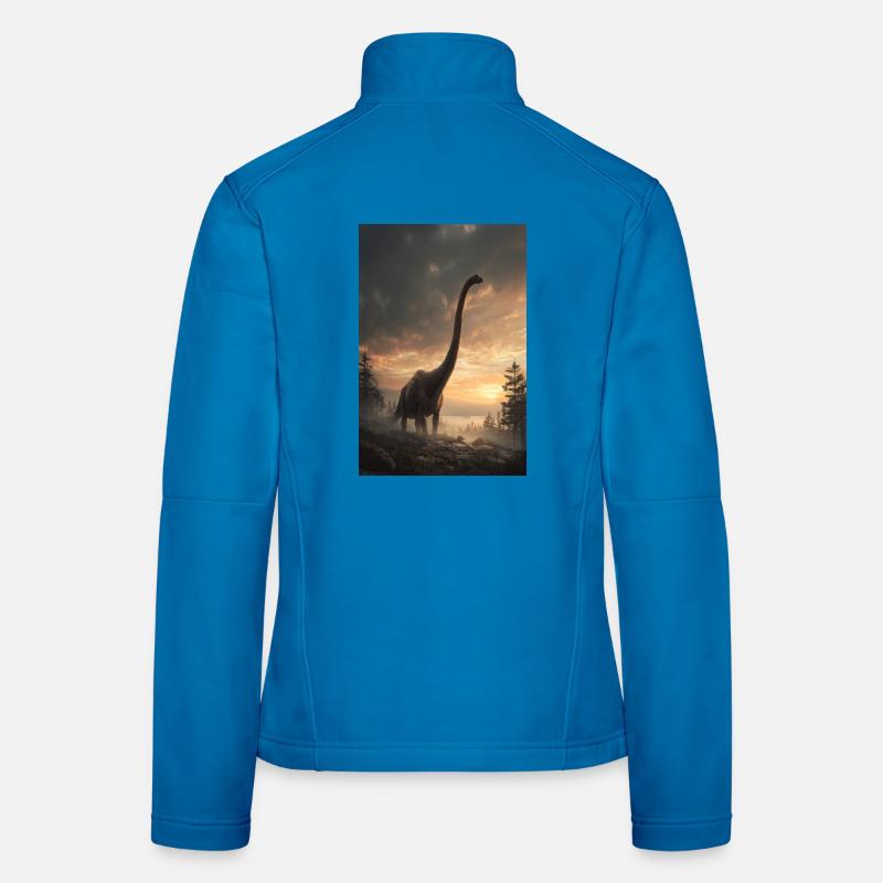 Brachiosaurus at Sunset Forest Women's Softshell Jacket