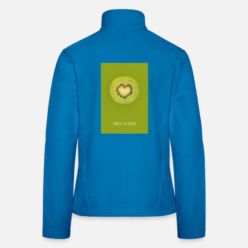Kiwi mit Herz  Fresh Perspective - Frauen Softshelljacke - Lichtblau