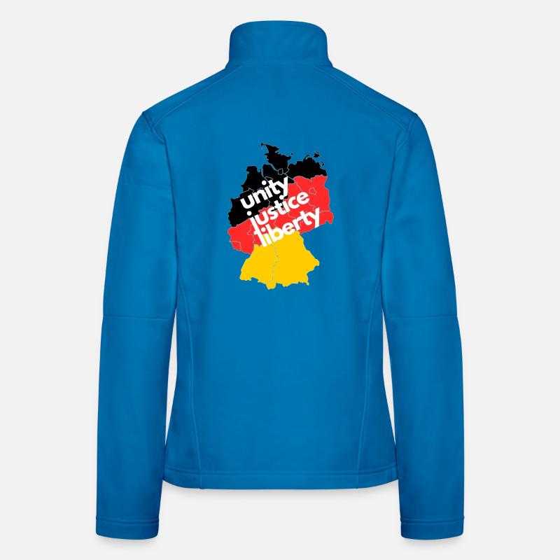 Map of Germany - Unity, Justice & Freedom - Women's Softshell Jacket - light blue