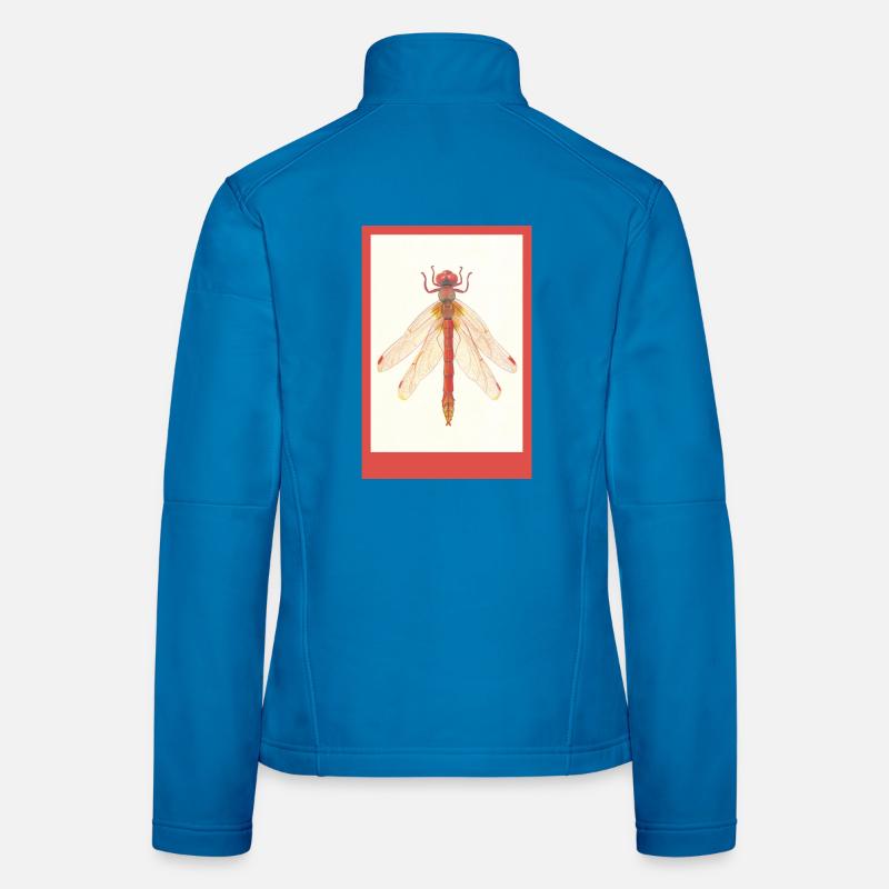 Rote Libelle Illustration Frauen Softshelljacke