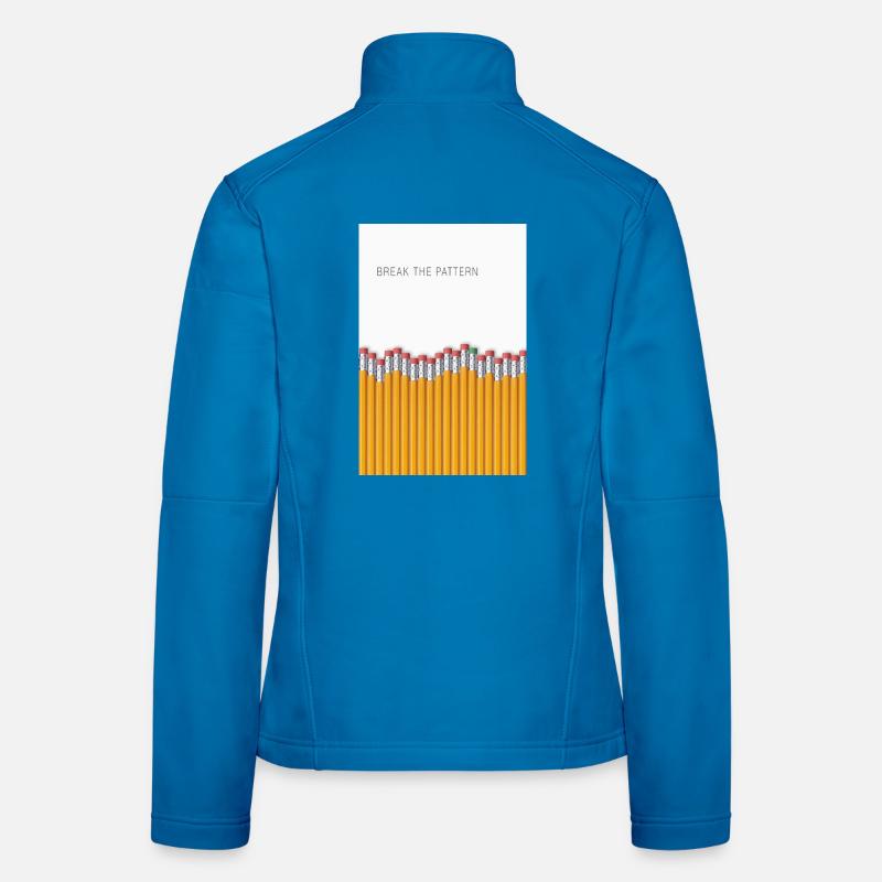 Break the Pattern Minimalist Statement Design Veste en tissu softshell Femme