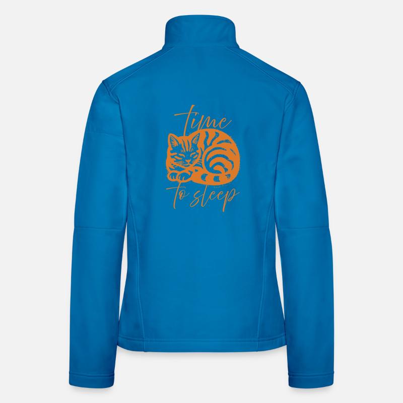 sleeping cat Women's Softshell Jacket