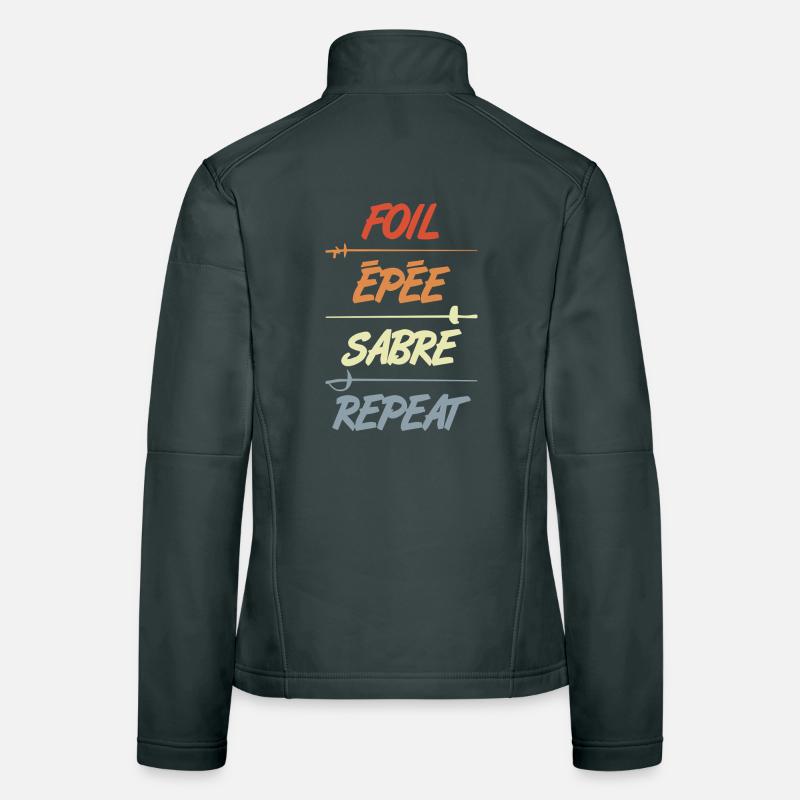 Foil Epee Sabre Repetition Women's Softshell Jacket