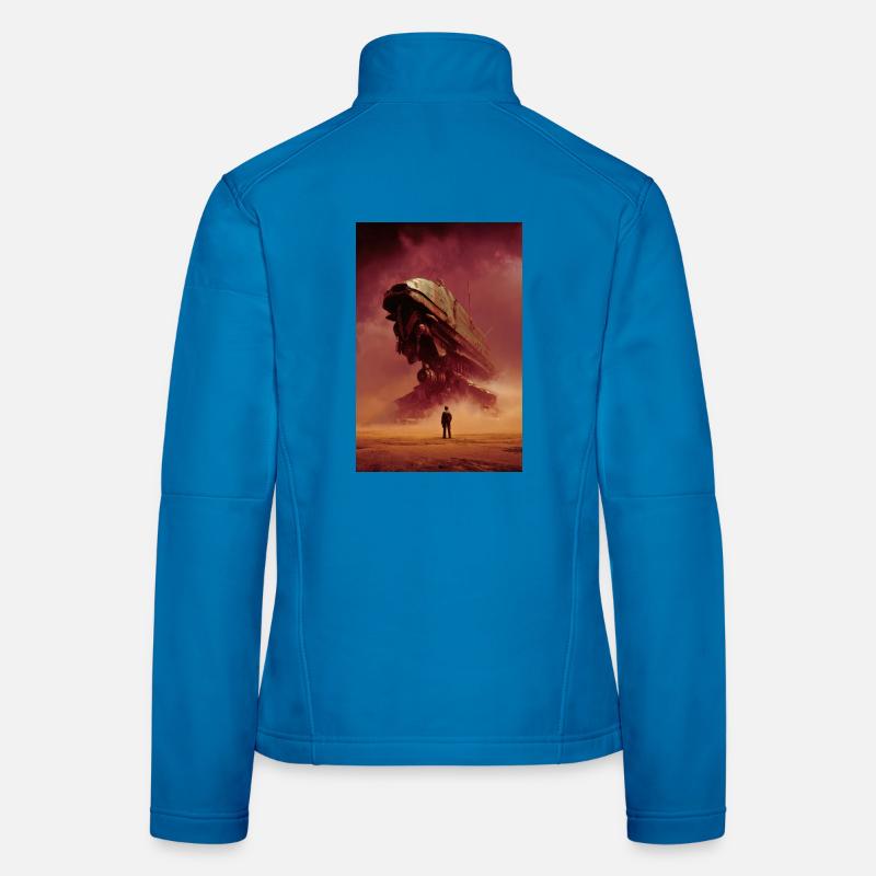 Lone Pilot Faces Desert Mech Women's Softshell Jacket