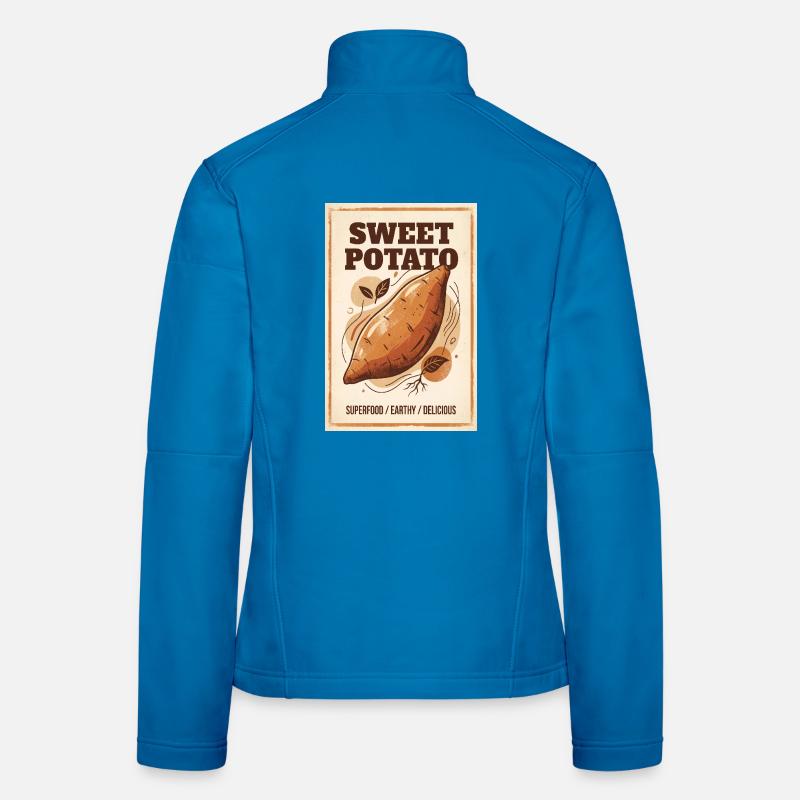 Impression de Superaliment de Patate Douce Veste en tissu softshell Femme