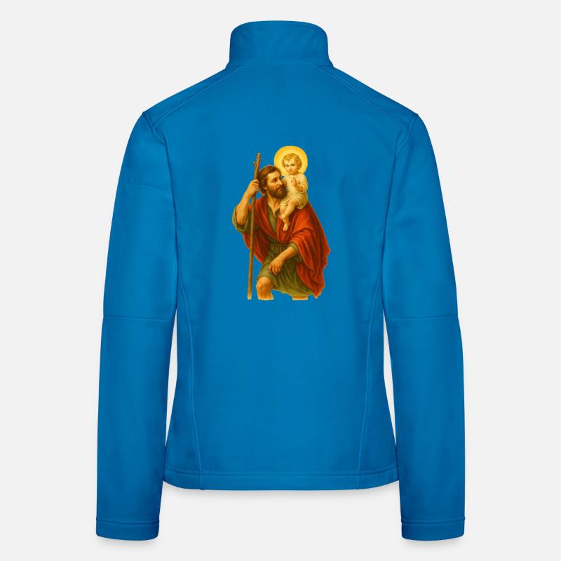 Heiliger Begleiter mit Kind Frauen Softshelljacke
