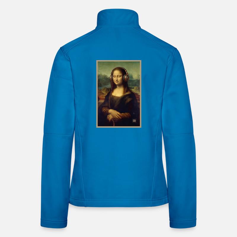 Mona Beats: Kopfhörer-Porträt - Frauen Softshelljacke - Lichtblau