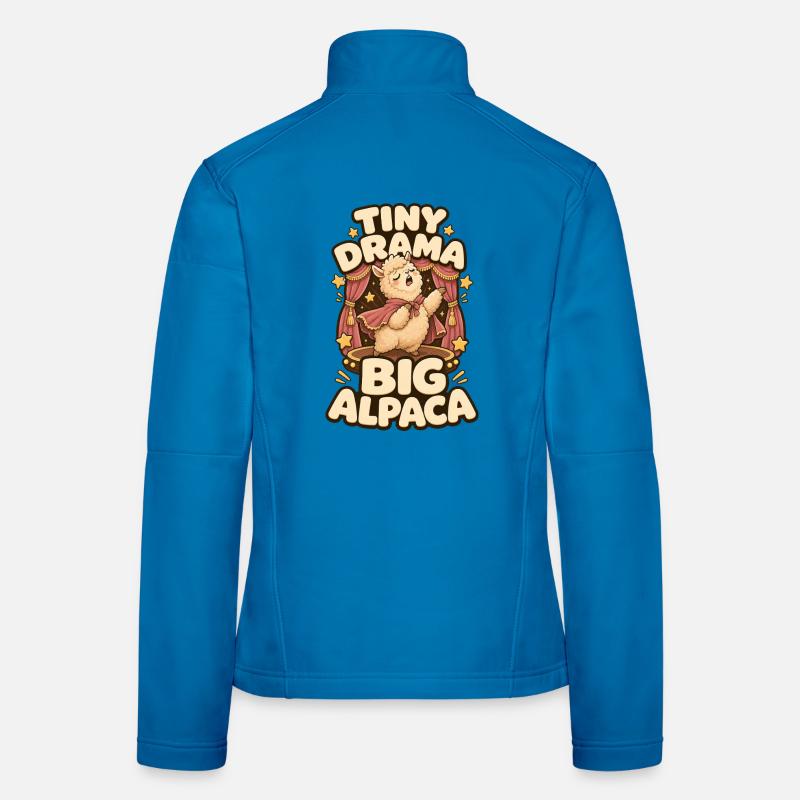 Tiny Drama Big Alpaca Alpaka - Women's Softshell Jacket - light blue