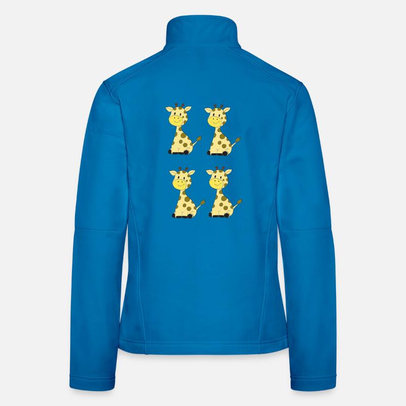 Fröhliche Vier Giraffen Muster Frauen Softshelljacke