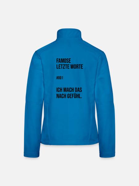 Ich mach das nach Gefühl. #001 - Frauen Softshelljacke - Lichtblau - Hinten