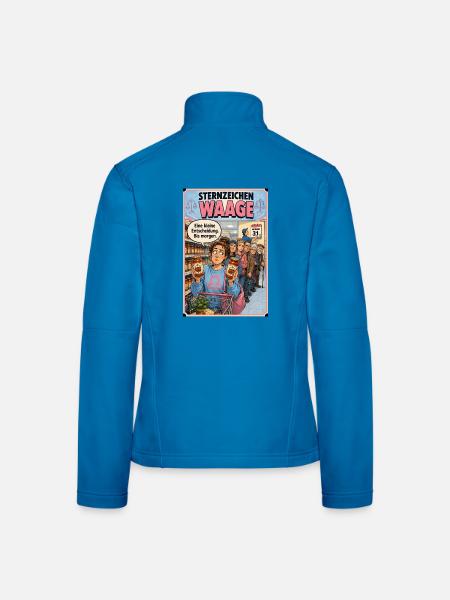 Sternzeichen Waage -  Humor für Unentschlossene - Frauen Softshelljacke - Lichtblau - Hinten