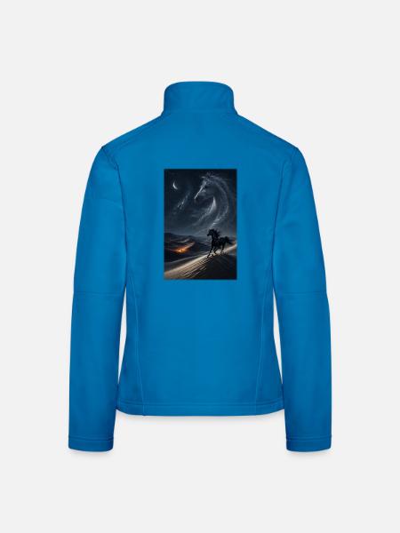 Schwarzer Araber unter Sternen - Frauen Softshelljacke - Lichtblau - Hinten