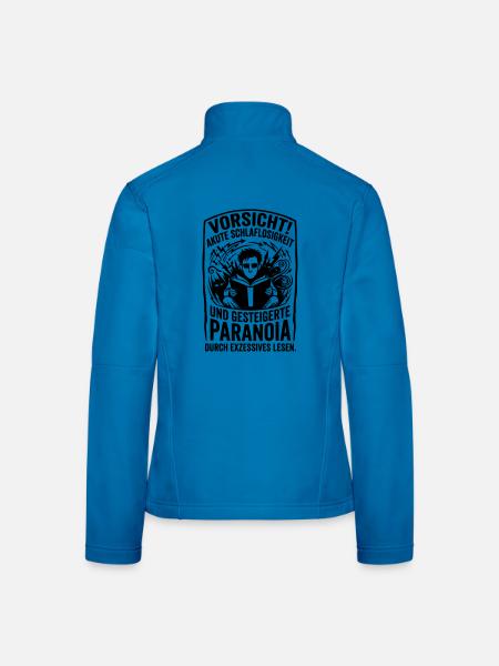 Thriller Leser Schlaflos Paranoia - Frauen Softshelljacke - Lichtblau - Hinten