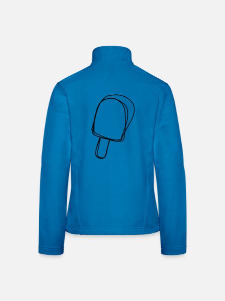 Stieleis handgezeichnet - Frauen Softshelljacke - Lichtblau - Hinten