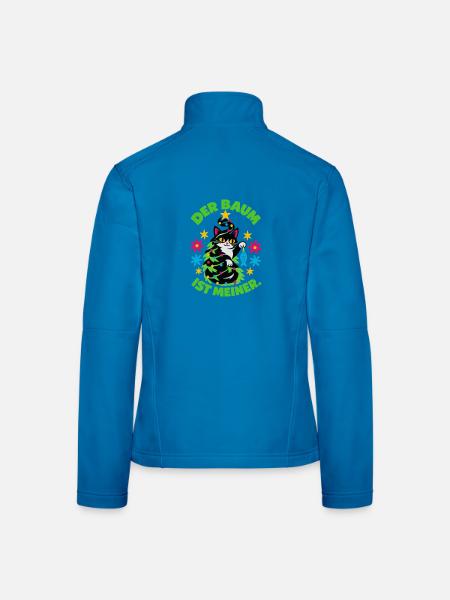 Der Baum gehört der Katze XMas Design S1 - Frauen Softshelljacke - Lichtblau