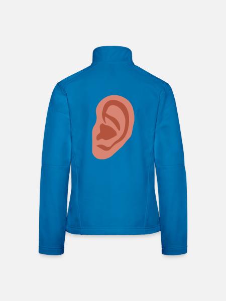 Großes Ohr - Frauen Softshelljacke - Lichtblau - Hinten